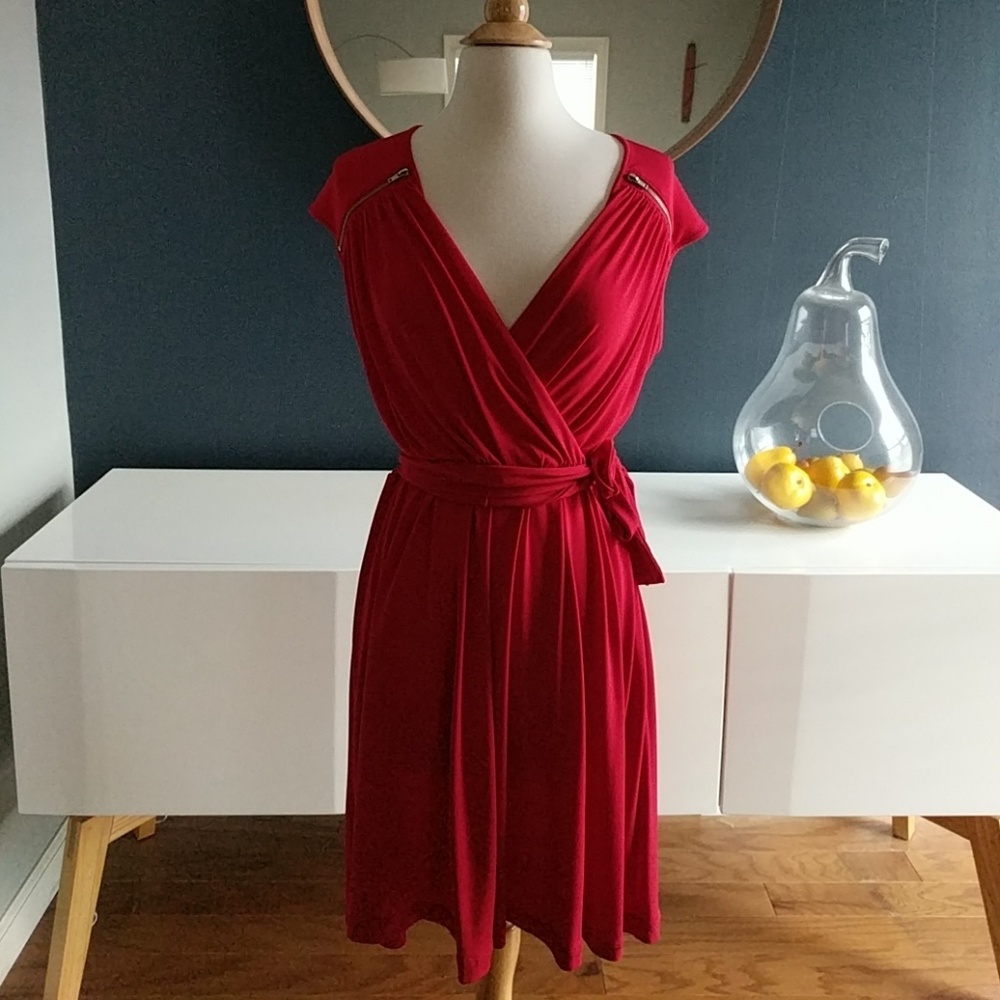 Calvin Klein red dress EUC
